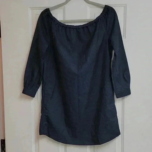 Rag & Bone JEAN Off The Shoulder Denim Mini Dress - Picture 2 of 12